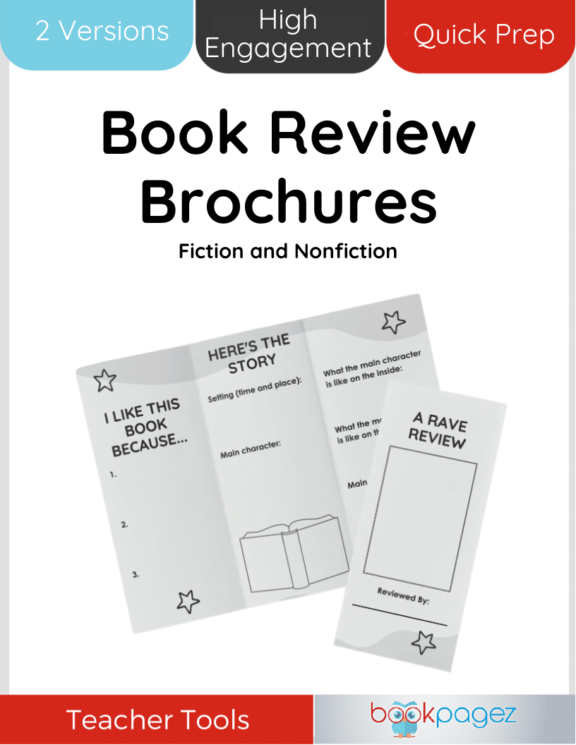 Teaching resource cover for Book Review Brochures